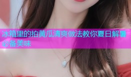 冰箱里的拍黄瓜清爽做法教你夏日解暑必备美味